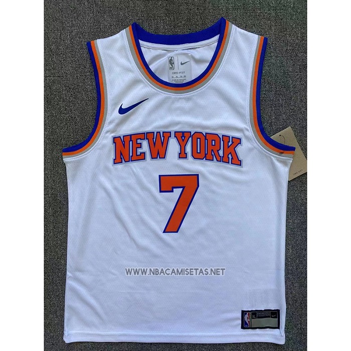 Camiseta Nino New York Knicks Carmelo Anthony NO 7 Association Blanco